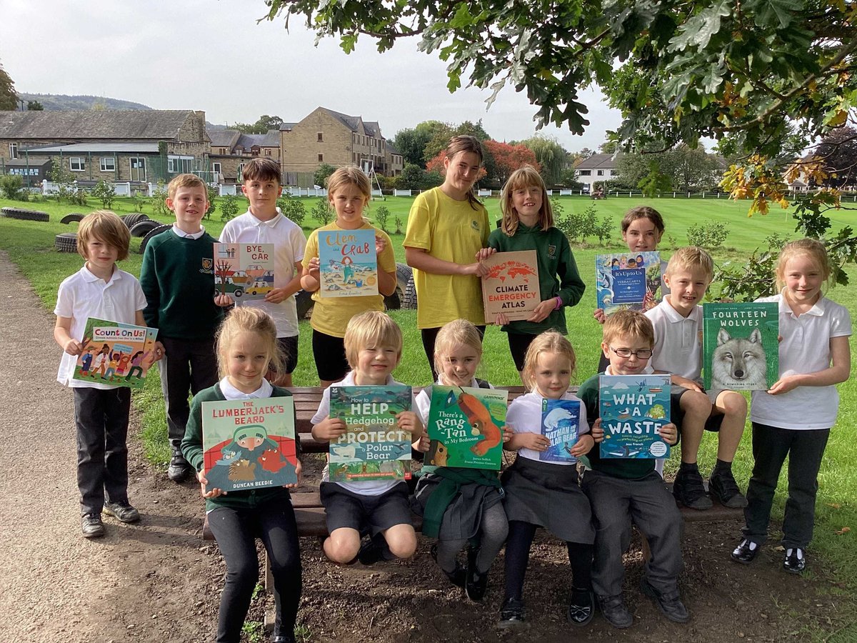 We enjoyed reading environment stories at Pool Primary School. Clean Up! by @nathanbryon started some great discussions about saving the planet. Thanks @wildlifefriendlyotley for their kind donation of books! @ministryeco @ukschoolssusty <a href="/leighhoath/">Prof Leigh Hoath (she/her)</a>