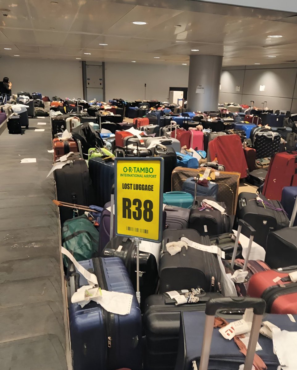 O.R. Tambo selling lost luggage that's been with them for over six months for R38 is quite surprising.