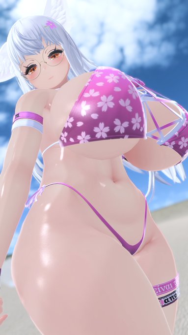 オリジナルテクスチャ桜ビキニなもみ子 