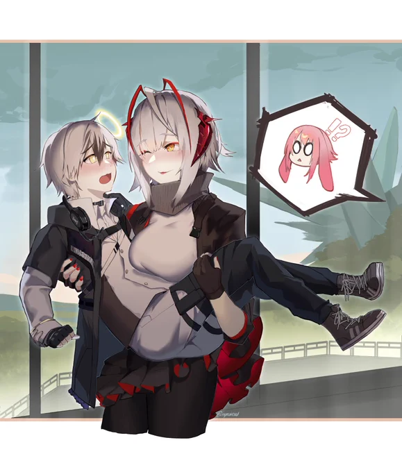 Requested workW &amp; Adnachiel #明日方舟 #アークナイツ #ArknightsFanArt 