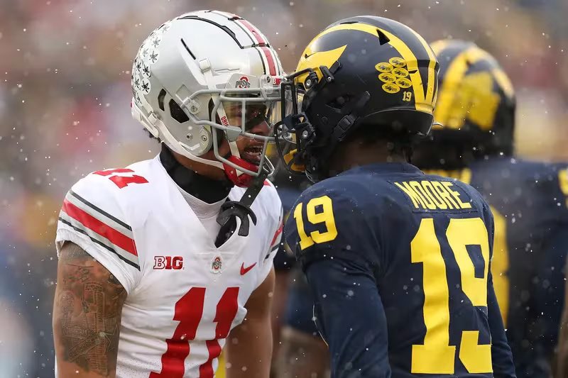 WolverineChron's tweet photo. There is one thing Buckeyes and Wolverines can agree on: Michigan vs Ohio St is the greatest rivalry in all of sports. The history, hatred between teams, and competitive spirit are unparalleled in the sports world. https://t.co/8bocbEQrDf