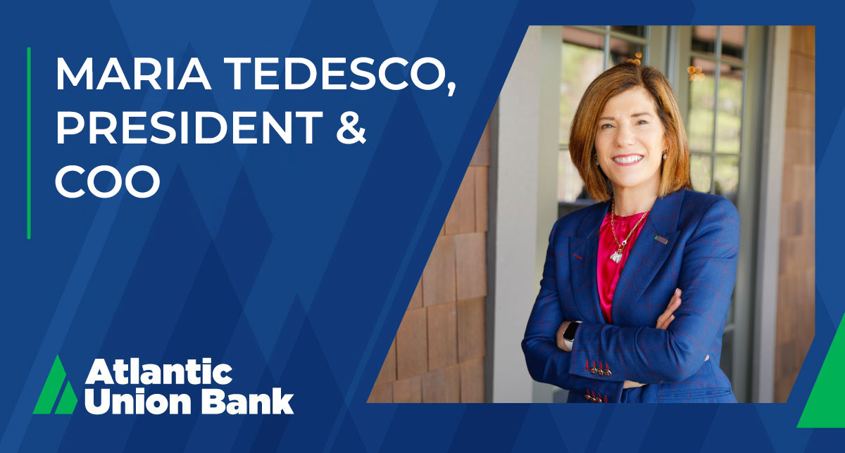 Atlantic Union Bank (@atlantic_union) on Twitter photo Get plugged in with the business of banking! Atlantic Union Bank's President and COO Maria Tedesco was a guest on Episode 22 of the Plugged In podcast.๐Listen as Maria shares about navigating industry challenges in today's environment: hubs.ly/Q0298N6N0 Member FDIC Get plugged in with the business of banking! Atlantic Union Bank's President and COO Maria Tedesco was a guest on Episode 22 of the Plugged In podcast.๐Listen as Maria shares about navigating industry challenges in today's environment: hubs.ly/Q0298N6N0 Member FDIC