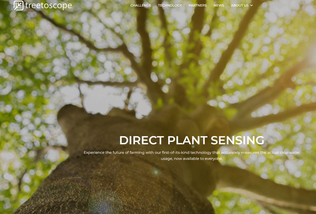 We keep an eye n 
to Israeli irrigation analytics startup
 #Treetoscope  ( treetoscope.com)

#TroposLife