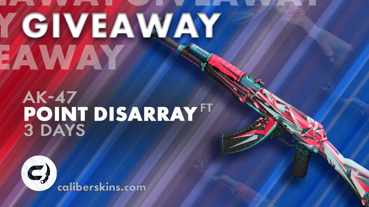 caliberskins's tweet photo. 🎁 AK-47 "POINT DISARRAY" GIVEAWAY 🥳

To enter: 
✅Follow @caliberskins
🔁 Repost 
👤 Tag a friend

🌐 Visit https://t.co/kTnHewrRoD for more giveaways ! 

Winner drawn and announced in 3 days. Good luck! https://t.co/kcvYIxbv6m