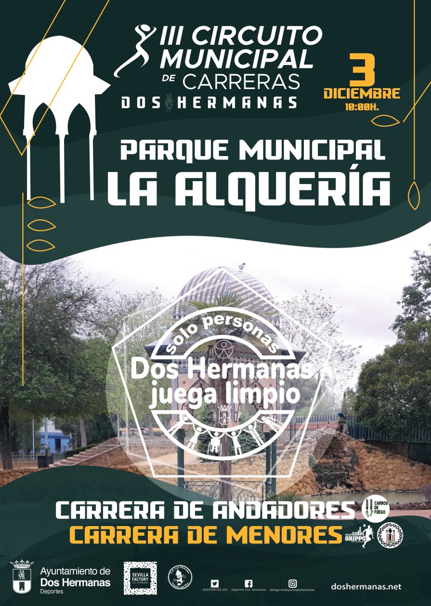 CarrosDeFuego (@carrosfuegosevi) on Twitter photo 🚨¡Se acerca la próxima carrera de andadores!🚨
¡El domingo 3 de diciembre, nos vemos en el Parque Municipal La Alquería de <a href="/aytodoshermanas/">Ayuntamiento de Dos Hermanas</a> .
Para cualquier información, te puedes dirigir al correo 📨carrosdefuegosevilla@gmail.com
¡No faltes! 🎽🏆 🚨¡Se acerca la próxima carrera de andadores!🚨
¡El domingo 3 de diciembre, nos vemos en el Parque Municipal La Alquería de <a href="/aytodoshermanas/">Ayuntamiento de Dos Hermanas</a> .
Para cualquier información, te puedes dirigir al correo 📨carrosdefuegosevilla@gmail.com
¡No faltes! 🎽🏆