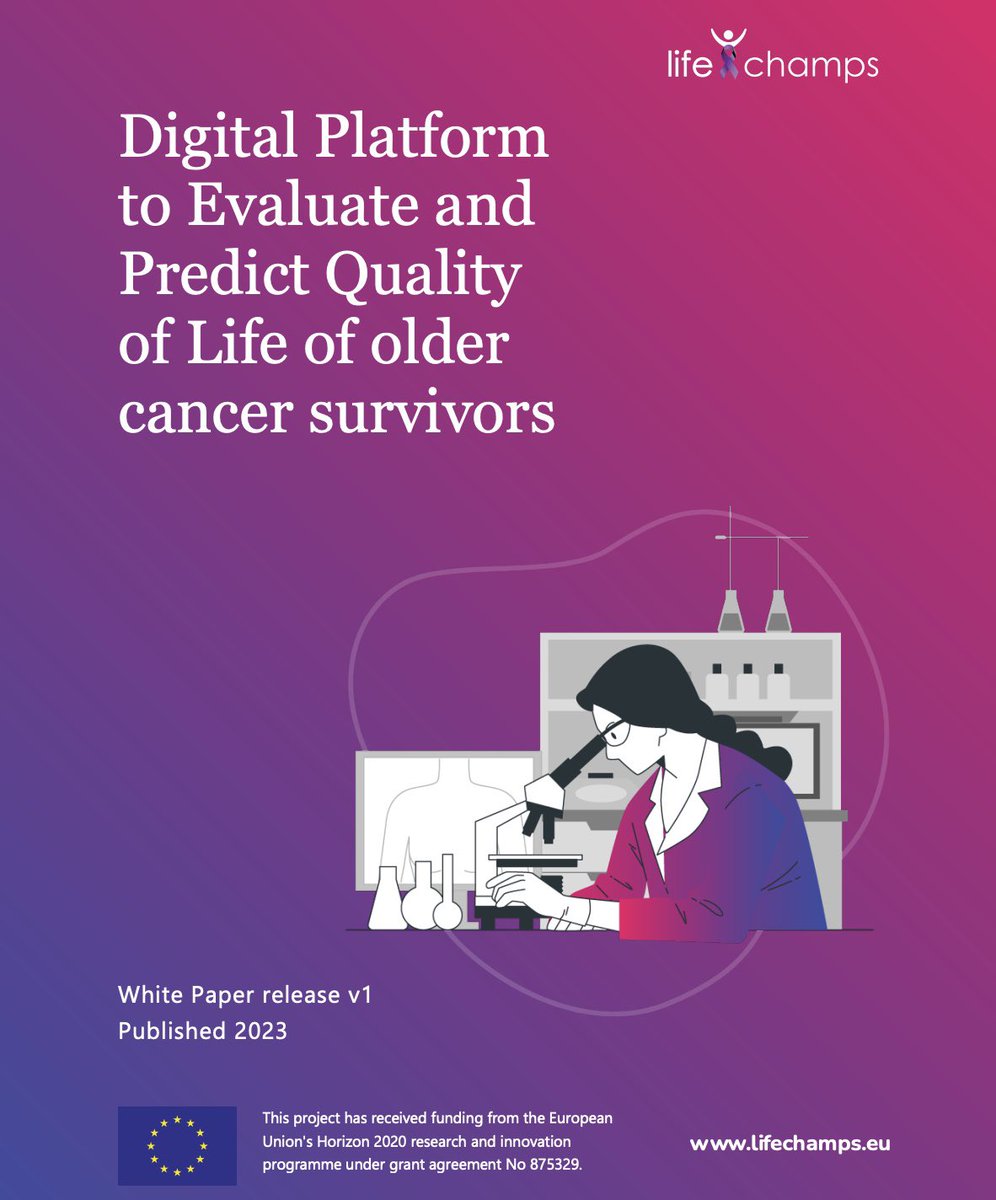 We are delighted to present our 3rd white paper on "Digital Platform to Evaluate and Predict Quality of Life of Older Cancer Survivors"!

Find it here:lifechamps.eu/wp-content/upl…