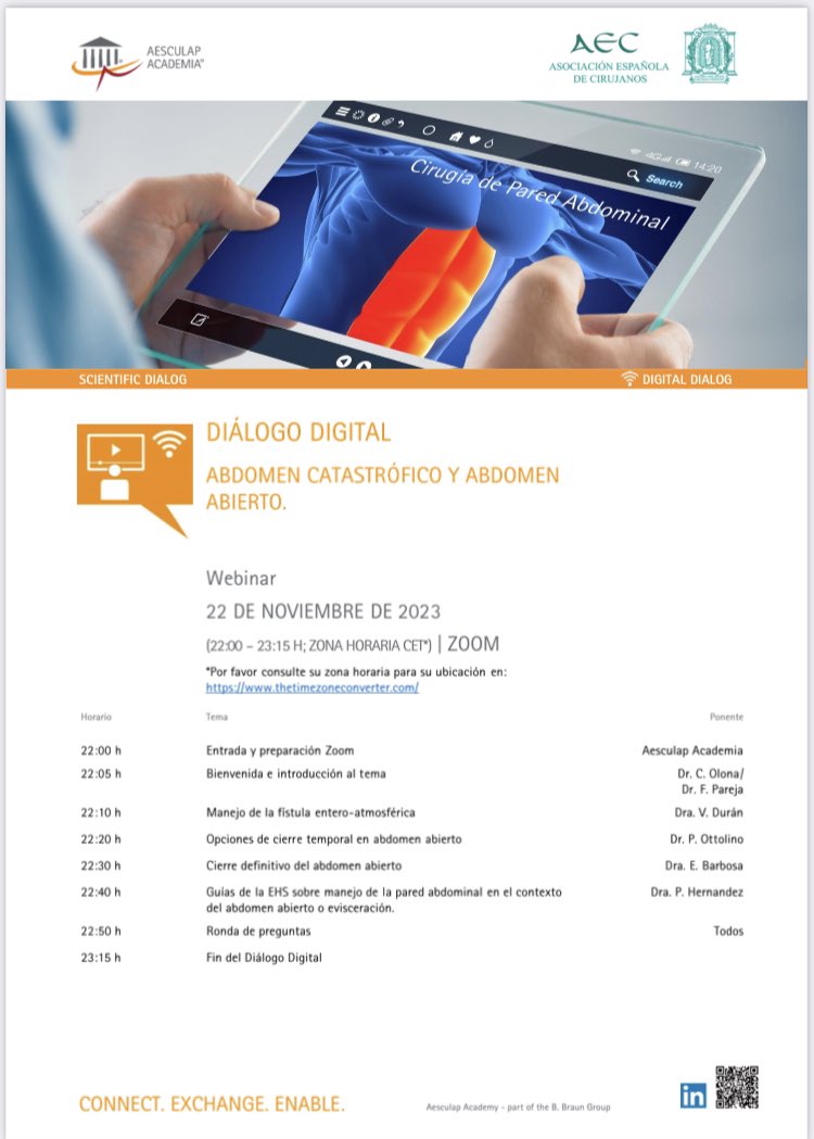 No os perdáis el diálogo digital del próximo miércoles 22 a la 22:00 sobre abdomen catastrófico. Enlace: eu01web.zoom.us/webinar/regist…

#CirUrgT Con la participación de <a href="/FelipePareja67/">Felipe Pareja 🇪🇸</a> <a href="/ottolinopablo/">Pablo Ottolino</a> <a href="/vir_dur/">Virginia Durán</a> 

<a href="/aecirujanos/">aecirujanos</a> <a href="/RFarr15/">R. Farré</a> <a href="/EnricoMarrano/">Enrico Marrano, MD</a> <a href="/LandaluceAitor/">Aitor Landaluce</a>