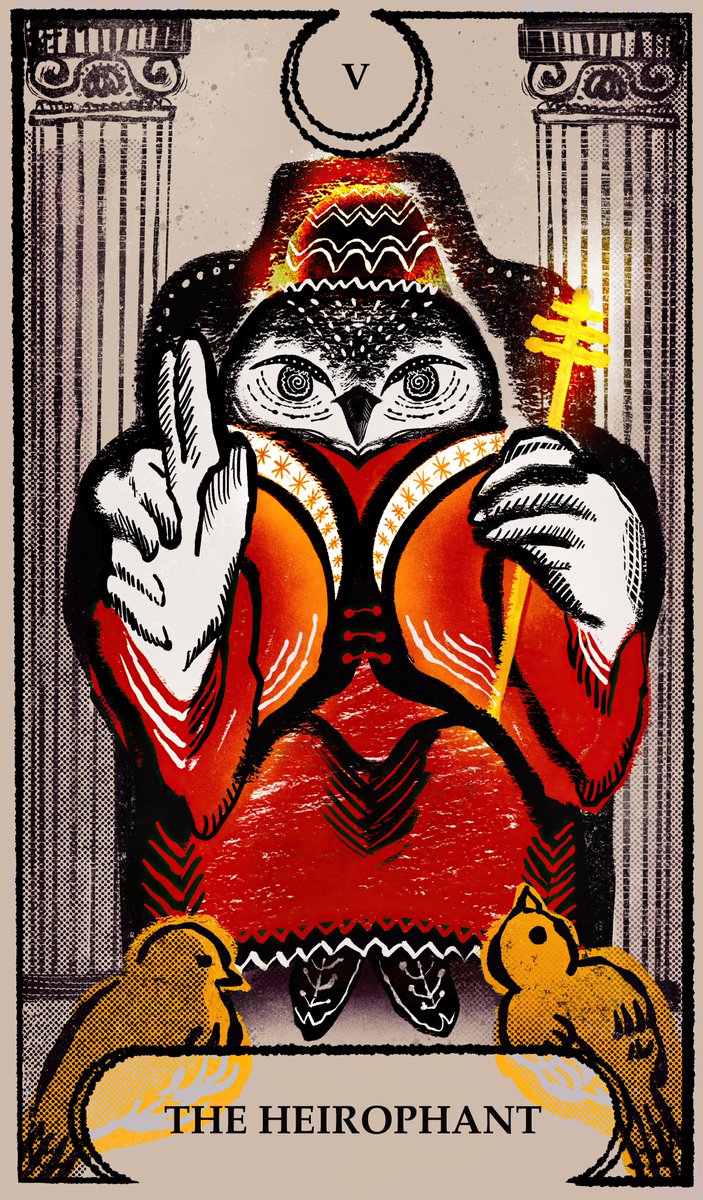Gm friends!

Here's @katappoNFT's version of 'The Heirophant' Tarot card.

Another amazing work from #22artists - A Tarot Community Project.

Check the collection at the link below