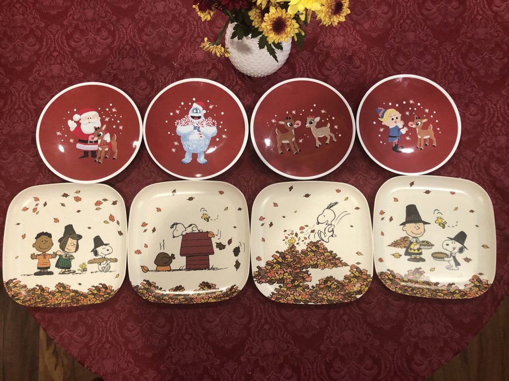 KimRossi1111's tweet photo. I try to make holidays special for my  daughters. Ditched the Lenox china years ago..The Rudolph plates are from @PotteryBarnKids Kids. The Peanuts plates were a @marshalls find a few years ago. What do you do? Happy holiday week. I hope your house is full of love like ours! Kim https://t.co/Tyt8NB693G