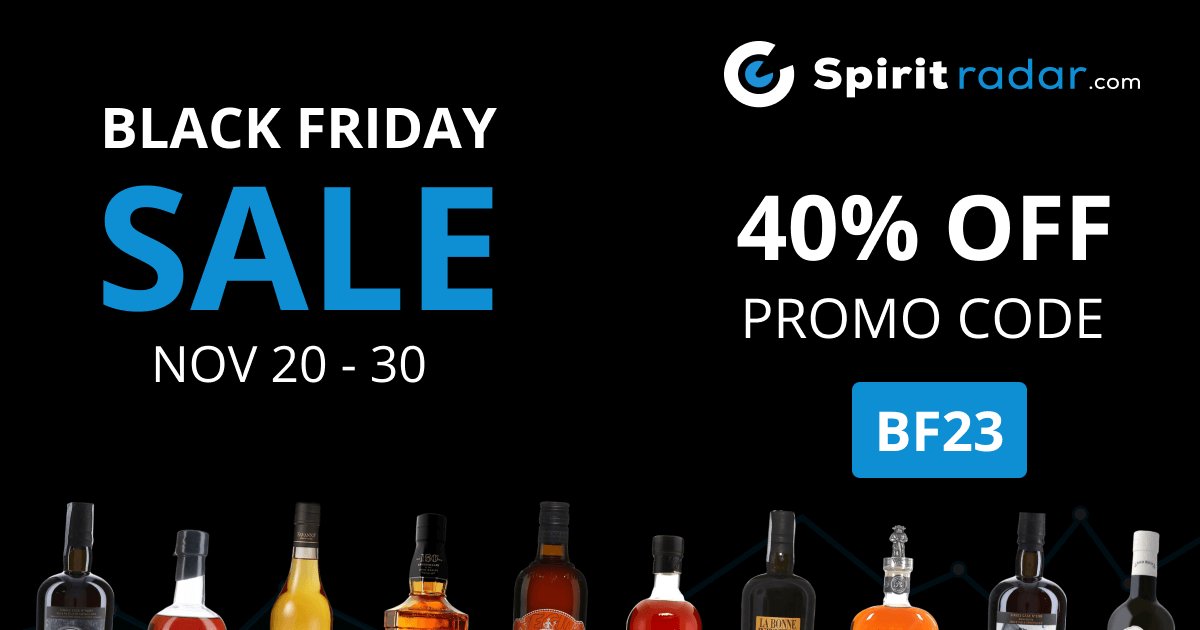 SpiritRadarApp's tweet photo. 🔔 Black Friday Alert! Get 40% off our subscriptions with the code BF23. Don't miss out on the opportunity for year-round access to the largest database of rum and whisky prices and our exclusive features. #BlackFriday #BF23
https://t.co/vQxL3fUgQ2 https://t.co/pI0IrAGxiz