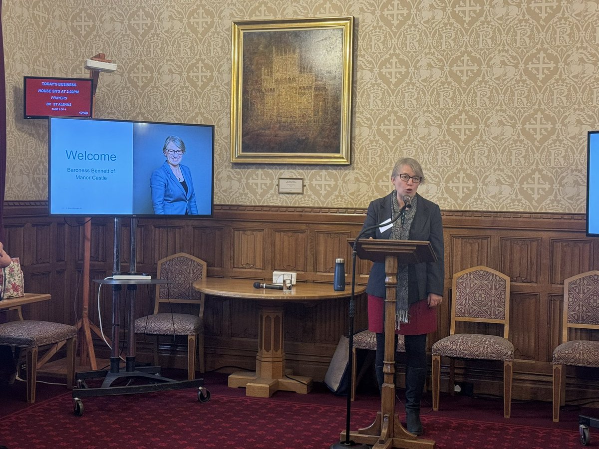 helenh49's tweet photo. 10 million people could die from #AntimicrobialResistance by 2050. Baroness Bennett, the only green peer, talking about AMR &amp; the broader global environmental challenge. This supports the launch of a new report on Antibiotic underdosing &amp; disposal in NHS organisations across GB’ https://t.co/0d8BCy5FNL