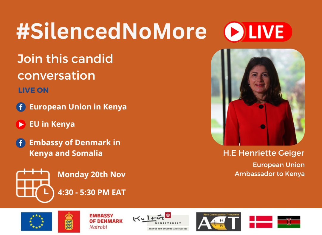 Listen in to the #SilencedNoMore Facebook live dialogue today at 1630 today Ask your questions. We must break the silence. @denmarkinkenya