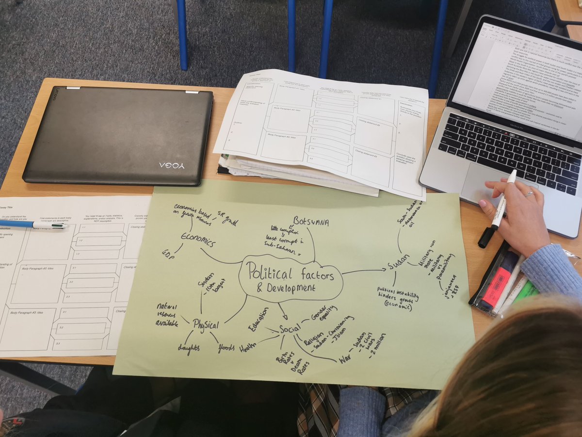 MountKellyGeog's tweet image. A geography writing workshop for @Mount_Kelly A level Geographers focusing on structure, sugar paper planning, online research and timing. Then peer assessing each other and identifying knowledge and understanding , analysis, evaluation and coherence. #itstheclimb