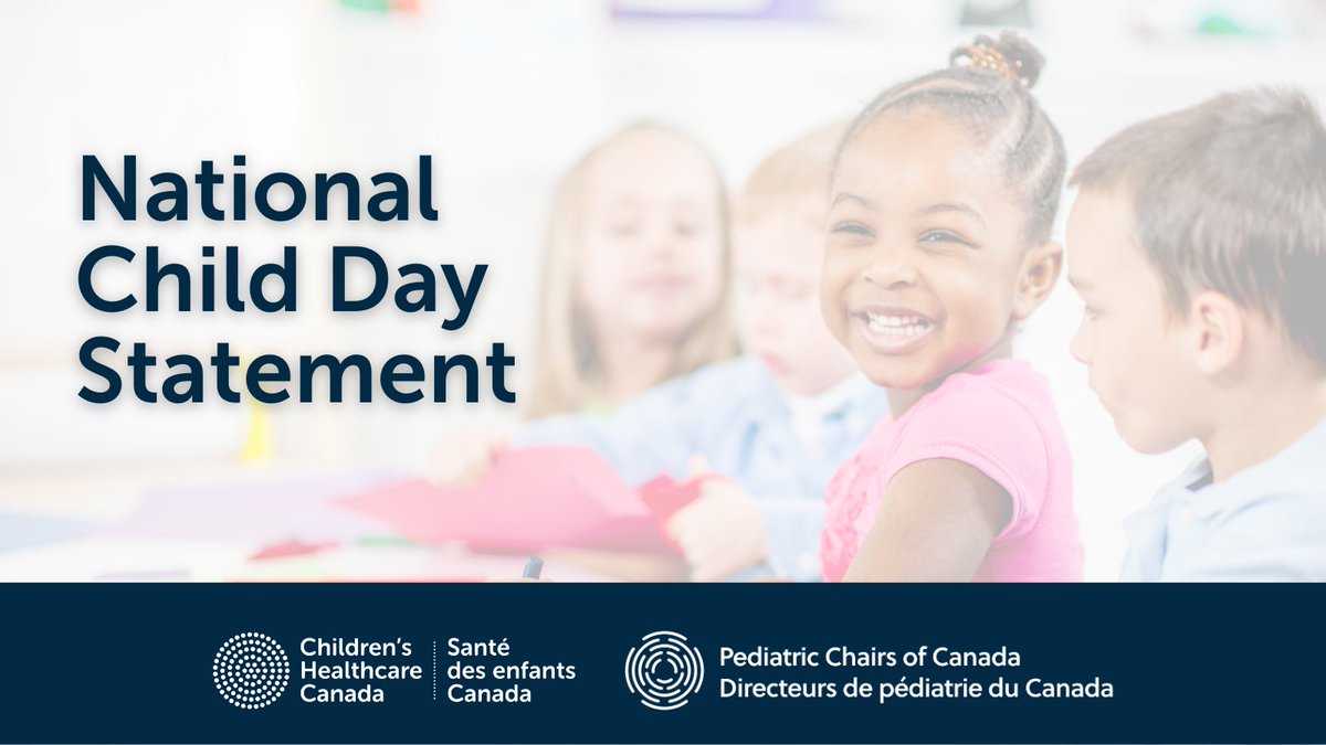 Today on #NationalChildDay, we echo a national reminder: Every child in Canada has the right to essential healthcare. <a href="/ChildHealthCan/">Children's Healthcare Canada</a> and <a href="/PedChairsCan/">Pediatric Chairs of Canada</a> stand committed to advocating for healthcare systems designed for children’s unique needs.  bit.ly/47lrtTk