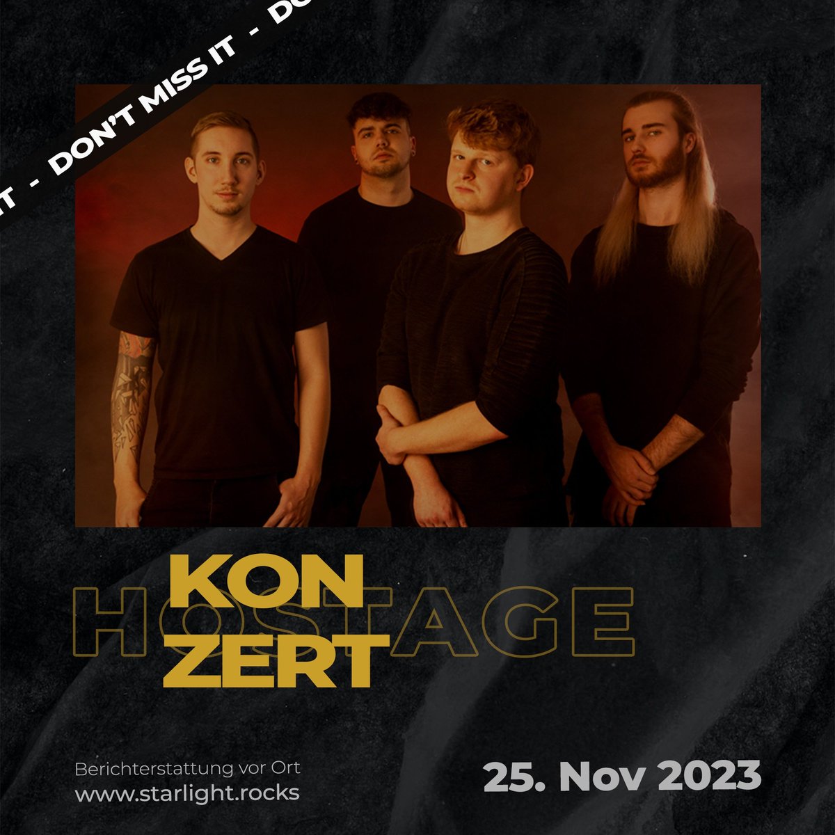 "Madness over Valhalla" - Diesen Samstag zerlegen #hostage gemeinsam mit #Denomination und #panzerkrieg666 die Bühne des Valhalla Clubs in Köln🔥

Tickets findet ihr unter hostage-band.com/pages/tour

Wann? 25. November, Einlass 19.00 Uhr
Wo? Valhalla Metal Club, Köln