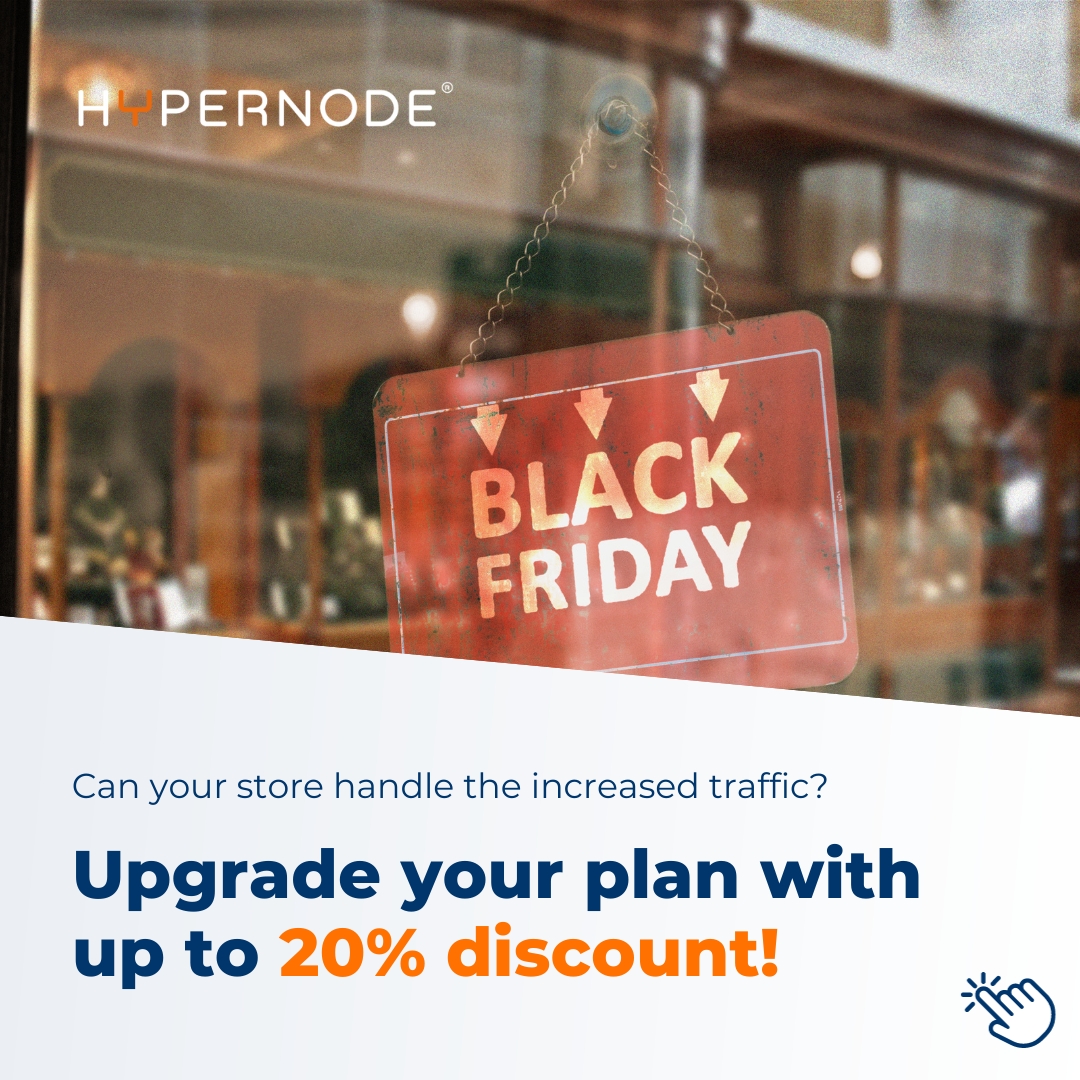 Hypernode_com's tweet photo. Can your store handle the increased Black Week traffic? Upgrade to a bigger hosting plan at discounts up to 20%!✨
More power, a faster store, and optimal stability. Don’t miss out, upgrade today and get your discount code: https://t.co/FgUlFushEu
#Hypernode #blackfriday https://t.co/bNabtQPu2m