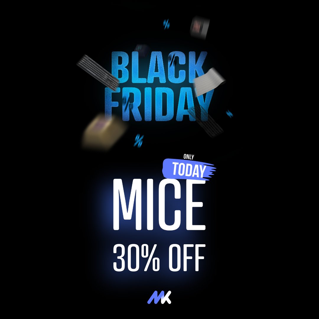 🔥Day 8: Black Friday Countdown! 🎉 30% Off All Mice in Stock! 🌈