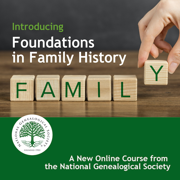 Our online course, Foundations in Family History, is designed for genealogy hobbyists and intermediate researchers. #Genealogy #FamilyHistory ngsgenealogy.org/foundations/