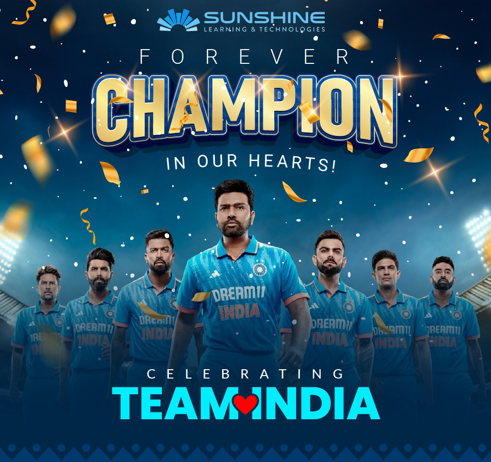 Victory or defeat, we celebrate #TeamIndia's indomitable spirit and #ridiculouslycommitted attitude throughout the World Cup journey. 🇮🇳

#CWC2023 #Sunshinelearning #RidiculouslyCommitted #TeamSunshinelearning #LearnWithSunshinelearning #Technology #InformationTechnology #online
