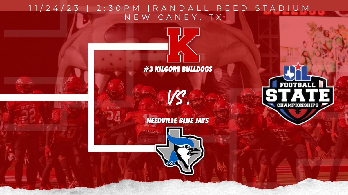 Thanksgiving Week! Big time match up vs. Needville for round 3 and another gold ball! This is gonna be a HUGE game so come support your Ragin’ Red in New Caney! Bring the 🧃 

🗓️Friday, November 24th
📍Randall Reed Stadium, New Caney TX
⏰2:30 PM

#STATE #EAT #GOLDBALLSZN