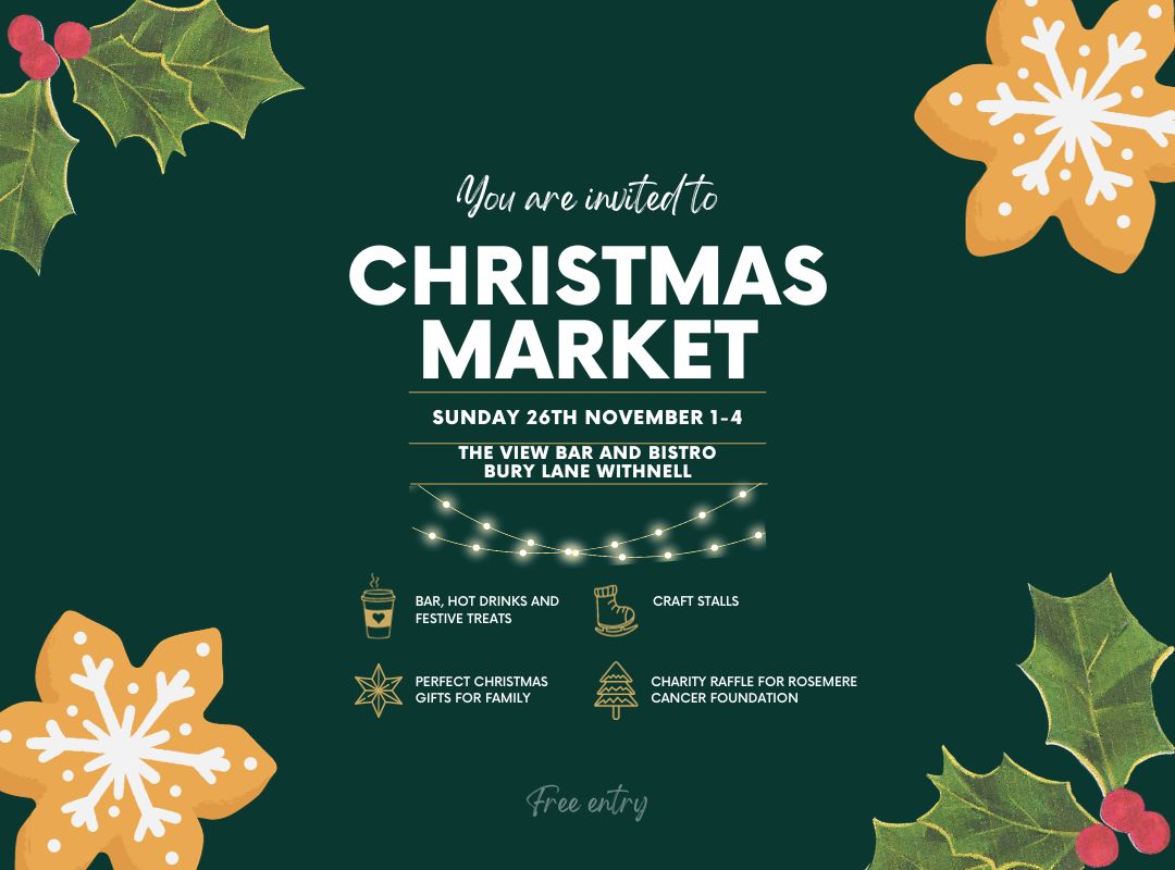 Our Christmas Market is creeping ever closer and everything is starting to feel festive around The View. Make sure you get there early with your shopping bags ready, the bar will be open serving hot and cold drinks and there might even be a festive treat or two!