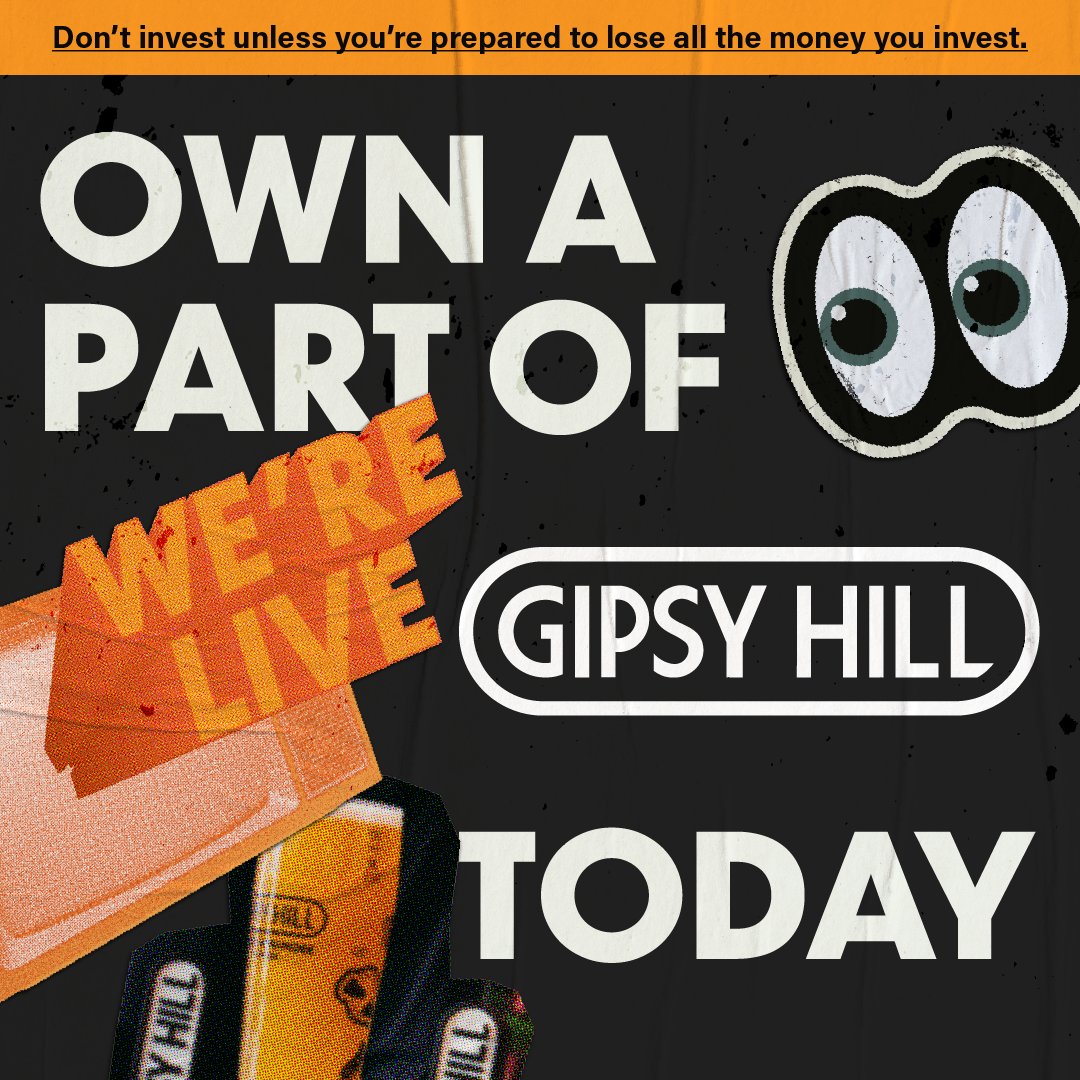 WE ARE LIVE! Want to become a Gipsy Hill co-owner? 👋
 
Our crowdfund raise is now live to the public and open to investors of all levels.

Learn more and secure your part of Gipsy Hill over on the campaign page: mtr.cool/ozatypxztg

Approved by Seedrs Ltd on: 3.11.23