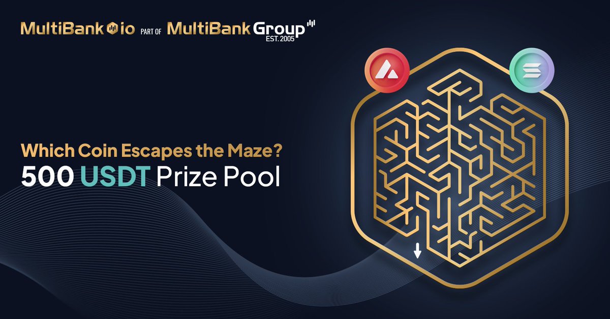 #WHICHCOINESCAPESTHEMAZE Comment on which coin – $SOL or $AVAX – goes down the correct path, to win a share of 500 $USDT prize pool for 10 lucky winners! 🕛 Deadline: Dec 7, 2023, 23:59 GST To enter: 🔹Follow @MultiBank_io 🔹RT & tag 3 friends 🔹Comment the correct path The…