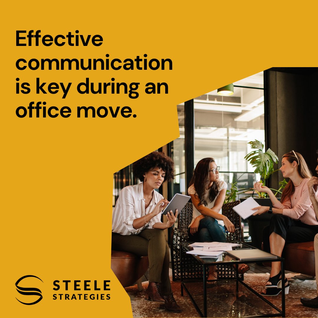 SteeleStrat's tweet image. An office move is a significant transition, and effective communication is the key to success.

Effective communication transforms the office move experience. Our expert team at Steele Strategies is here to help you. 

#OfficeMoveSuccess #CommunicationMatters