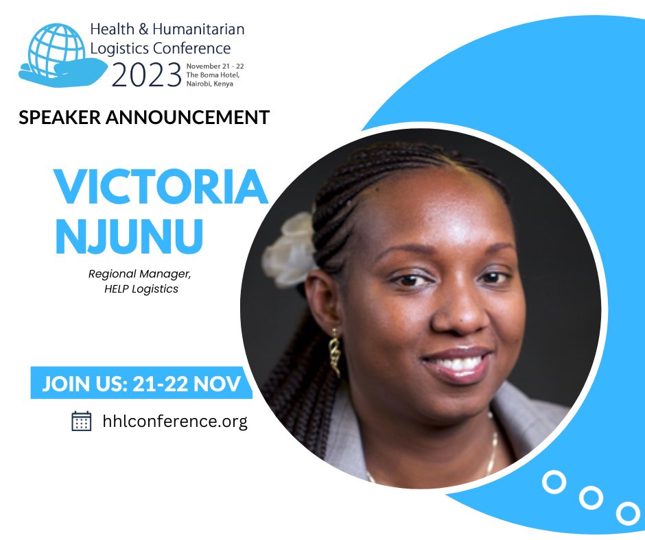 Tomorrow we kick off the Health &amp; Humanitarian Logistics Conference.

We’re delighted to have Victoria Njunu, Regional Manager for <a href="/HeLPLogistics/">HeLPLogistics</a>, join our first panel discussion on Matching Demand with Local Supply.

Don’t forget to tag us in your posts and photos! #HHL23