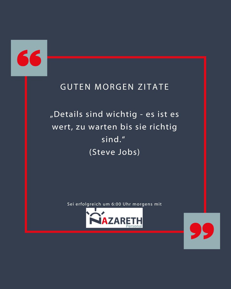 #Geduld ist eine Tugend, oder wie war das?
#zitate #nazarethpersonal #erfolg #details