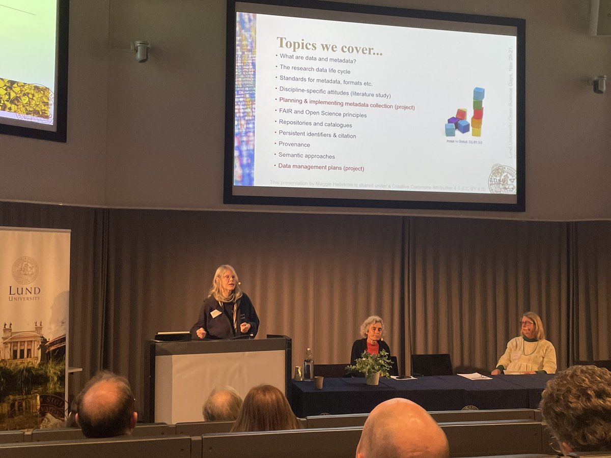 Nice to hear Maggie Hellström present her course on data management - should be mandatory for all researchers, not only students!
