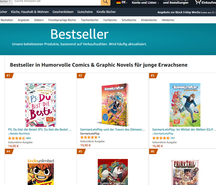 DavidFueleki's tweet photo. "P.S.: Du bist die Beste!" könnte doch mal kurz den Platz frei machen.
Sieht einfach besser auf so 'nem Screenshot aus.
Danach darf's auch gleich wieder auf 1.
#GLPComic https://t.co/JSKPFxVAbZ