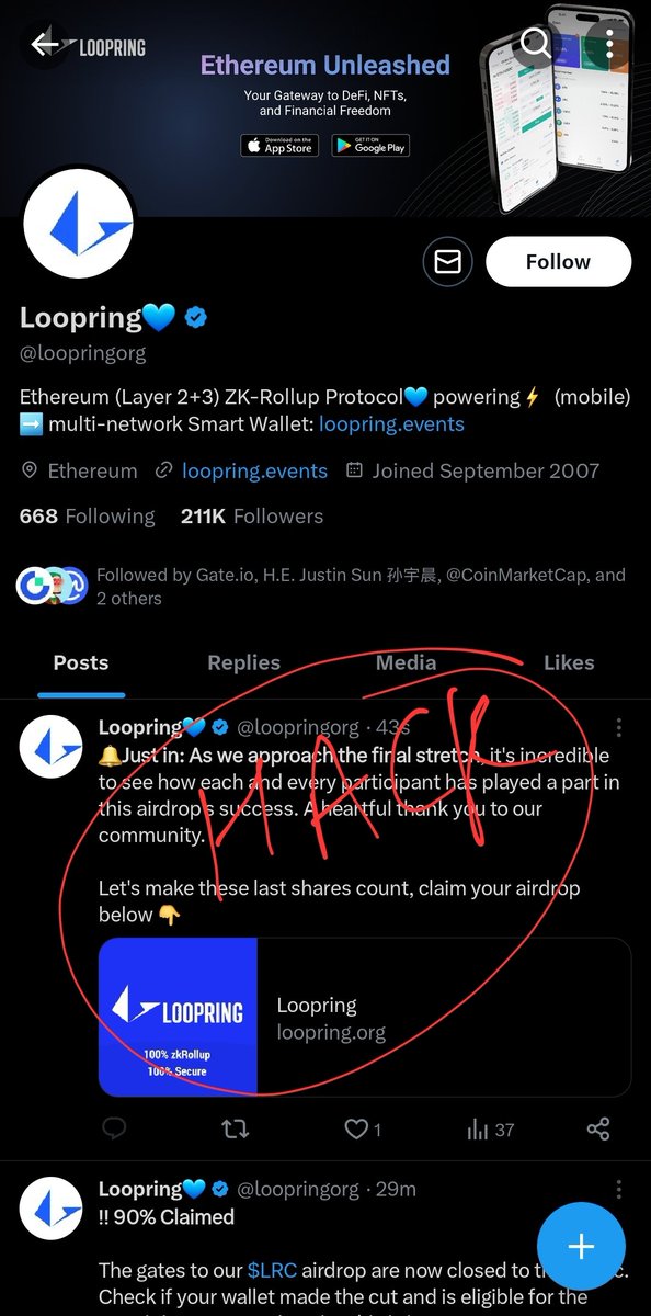 _YOLOmeme_io's tweet image. bitcoinik.com/loopering-prot…
#Loopering Protocol’s X (Twitter) Account Hacks: #Crypto Hacking Alert