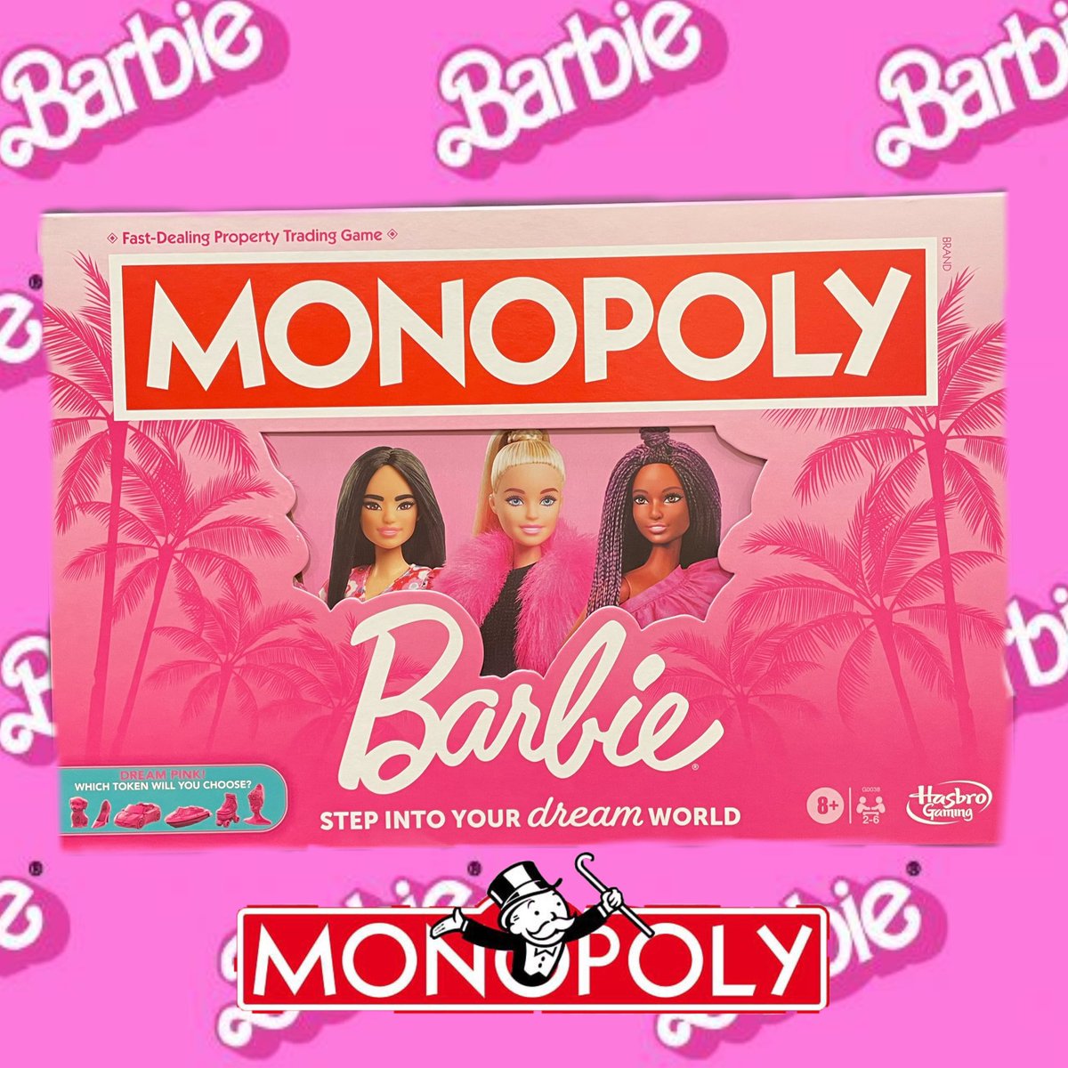 🩷 BARBIE 🩷 Hey Barbie! Wanna play some Monopoly? 👀 The perfect gift for Christmas! Barbie monopoly is available with the cutest pink playing pieces 😍 #monopoly #barbie #barbiemovie #christmas #gifting