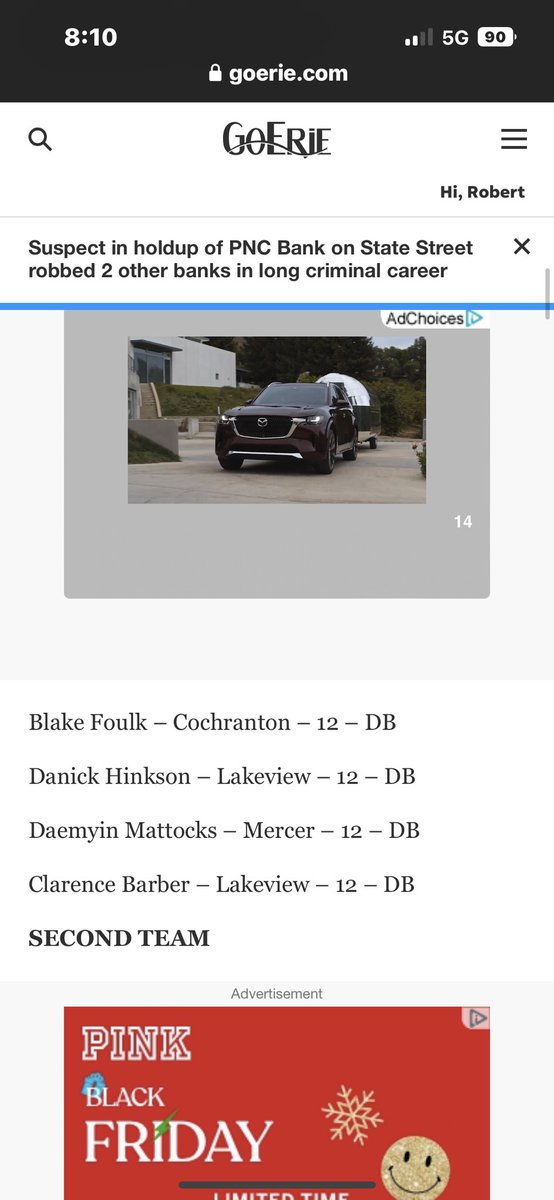 FoulkBlake's tweet photo. blessed to be first team AP and first team DB!! https://t.co/EUTlqYd9Gr