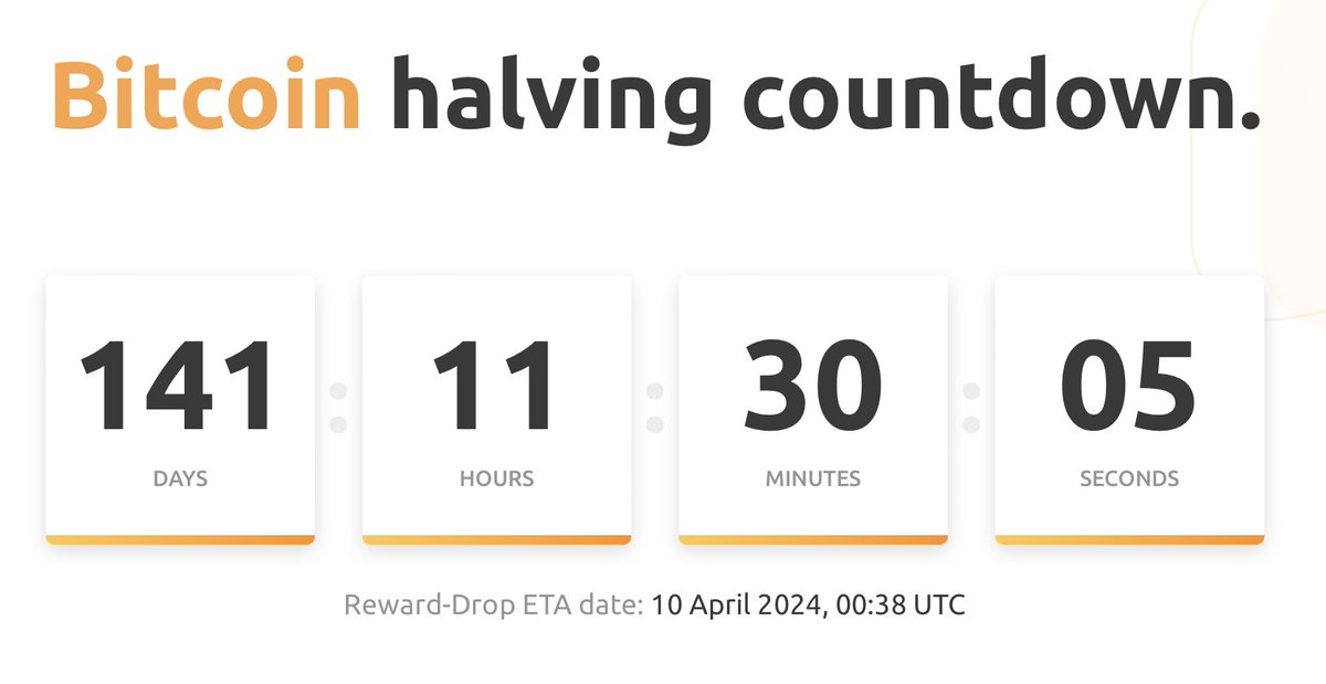 The next #Bitcoin Halving is happening in 141 days.

The first #Bitcoin Spot ETF is happening in 50 days.

Get ready for the next bull market! 🚀
