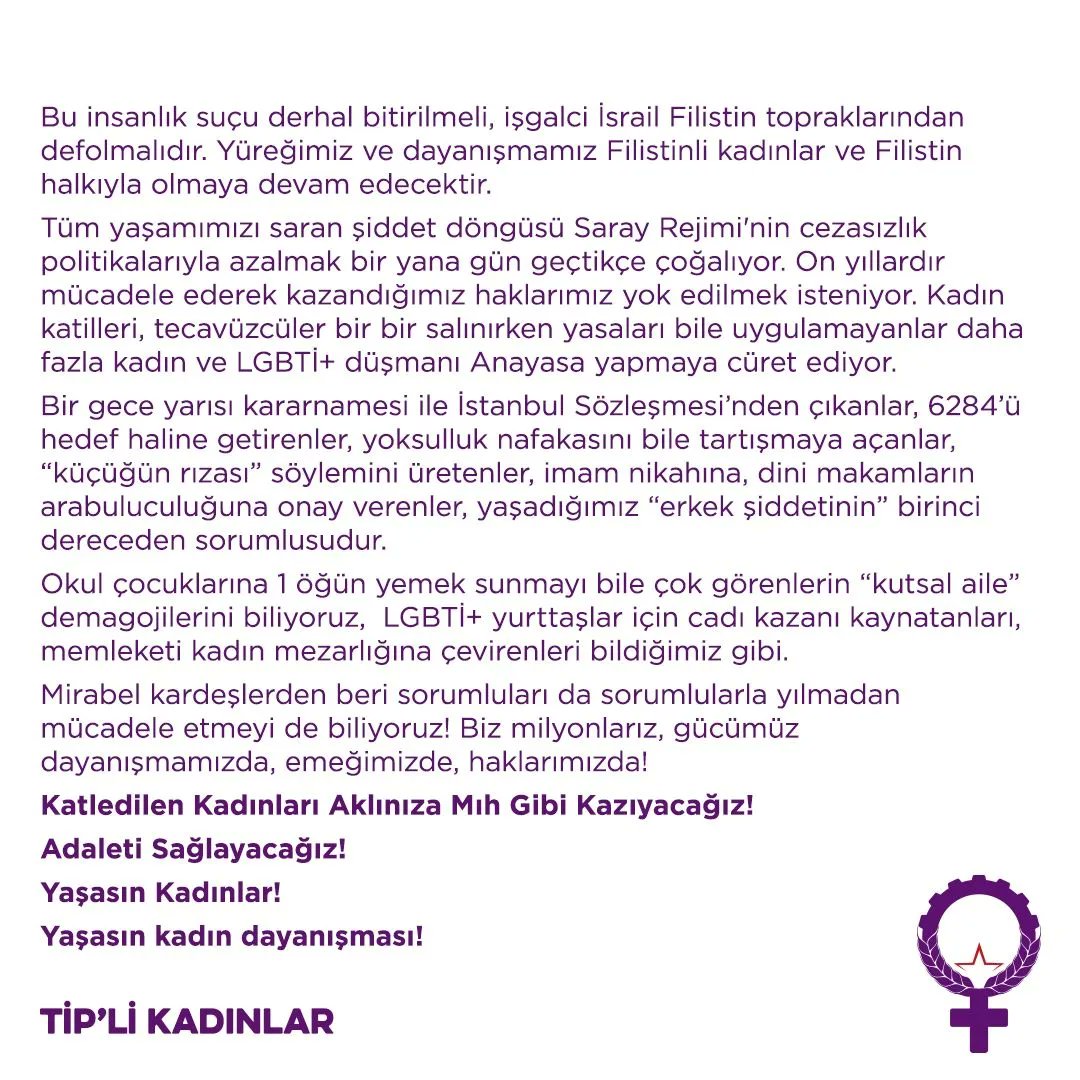 Katledilen Kadınları Aklınıza Mıh Gibi Kazıyacağız! 
Adaleti Sağlayacağız!

Yaşasın Kadınlar! 
Yaşasın Kadın Dayanışması!