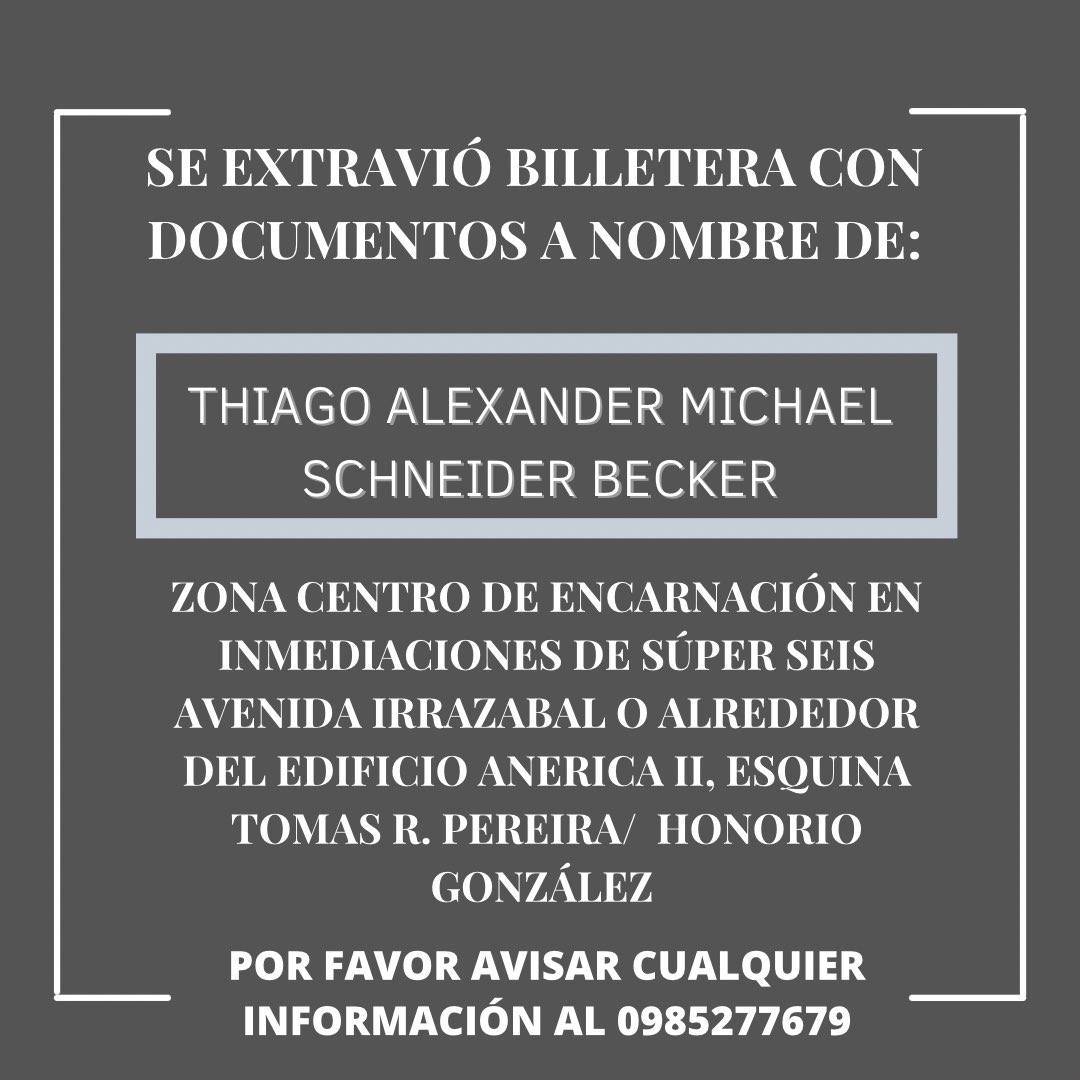 delvalle_liz's tweet photo. SE AGRADECE RT 🙏
Zona Encarnación, S6 Avd. Irrazabal, o inmediaciones del edificio América II Tomas R. Pereira Esq. Honorio González 🙏 https://t.co/AmclL8yRR9
