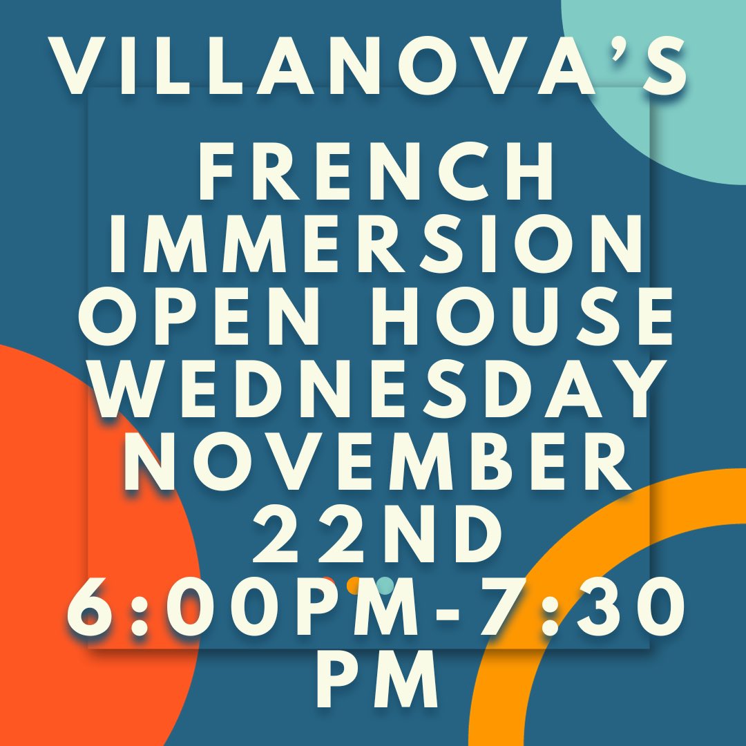 Villanova Wildcats (@villanovawecdsb) on Twitter photo Villanova French Immersion open house is this Wednesday, November 22nd from 6:00pm-7:30pm in the auditorium. <a href="/WECDSB/">WECDSB</a> <a href="/stmarywecdsb/">St. Mary French Immersion School</a> <a href="/stjwecdsb/">St. Joseph School</a> @villyfimmersion Villanova French Immersion open house is this Wednesday, November 22nd from 6:00pm-7:30pm in the auditorium. <a href="/WECDSB/">WECDSB</a> <a href="/stmarywecdsb/">St. Mary French Immersion School</a> <a href="/stjwecdsb/">St. Joseph School</a> @villyfimmersion