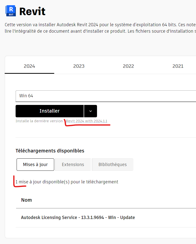 FMuzard's tweet photo. @AutodeskRevit , why Revit 2024.2 is none available any more in the manager? Specific Timo France? https://t.co/mzfk1jrr7k