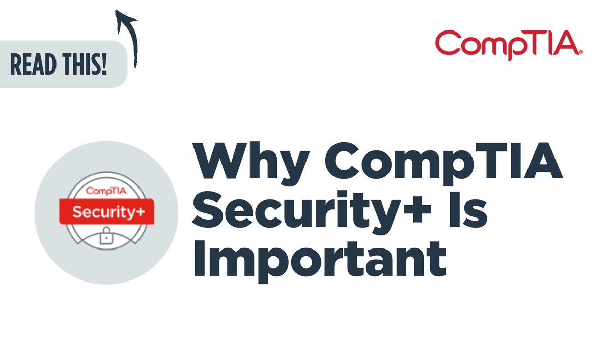 The #CompTIA Security+ exam is widely respected as the best intro cybersecurity certification. Want to know why?

Find out here ⤵️ 
s.comptia.org/3YxIFzS