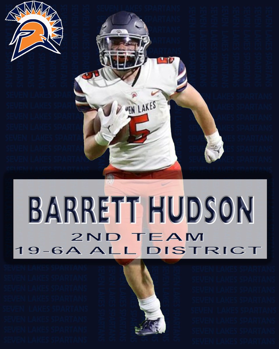 7LHSFootball's tweet photo. Congratulations to Barrett Hudson for earning 2nd Team All-District! https://t.co/aWInj91DNA