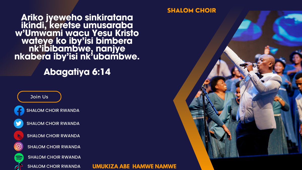 ChoirShalom's tweet photo. Yesu ashimwe tubifurije intangiriro nziza z'icyumweru, ntabwo twirata ikindi icyari cyo cyose ahubwo twirata Kristo. @adeprrwanda @nkundagospel1 @AGT_Rwanda https://t.co/CWPqGTp7rR