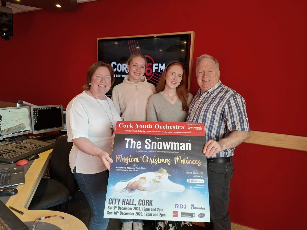 Elmarie Mawe 🎙 (@elmarie96) on Twitter photo Chatting with Tomás McCarthy and Co- leaders of <a href="/CYOCork/">CorkYouthOrchestra</a> ahead of the INCREDIBLE live- scored concerts and screenings of The Snowman in Cork's City Hall ☃️ These concerts are #PureCork #PureMagic and a much- loved tradition in Cork now ❄️🎄🎁Booking out fast! Chatting with Tomás McCarthy and Co- leaders of <a href="/CYOCork/">CorkYouthOrchestra</a> ahead of the INCREDIBLE live- scored concerts and screenings of The Snowman in Cork's City Hall ☃️ These concerts are #PureCork #PureMagic and a much- loved tradition in Cork now ❄️🎄🎁Booking out fast!