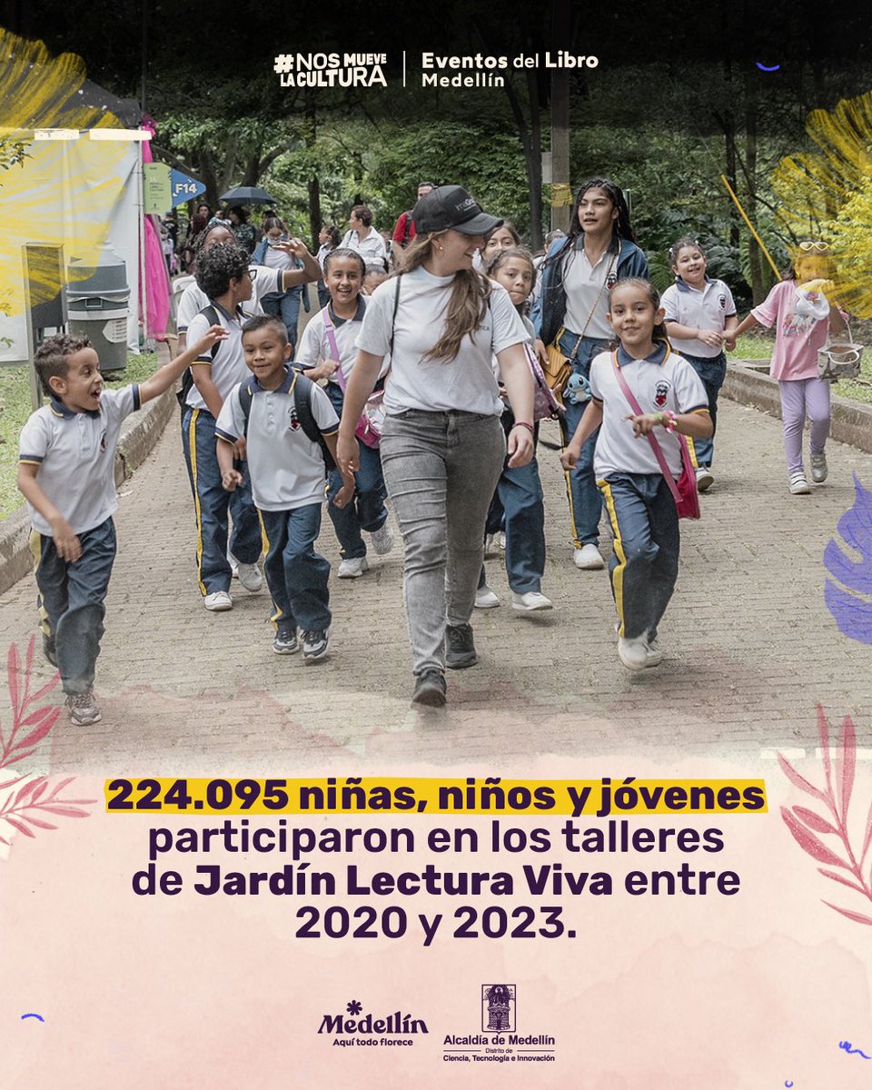 FiestaLibro's tweet photo. 📚✨¡Nuestra comunidad de lectoras y lectores sigue creciendo!

🧒🏻👧🏻 224.095 niños y jóvenes han despertado su pasión por la lectura, la escritura y la oralidad, gracias a los talleres Jardín Lectura Viva

🥳 ¡10 años llevando el amor por las palabras! 

#ElPoderDeLaVerdad https://t.co/FMI2ca8n9I