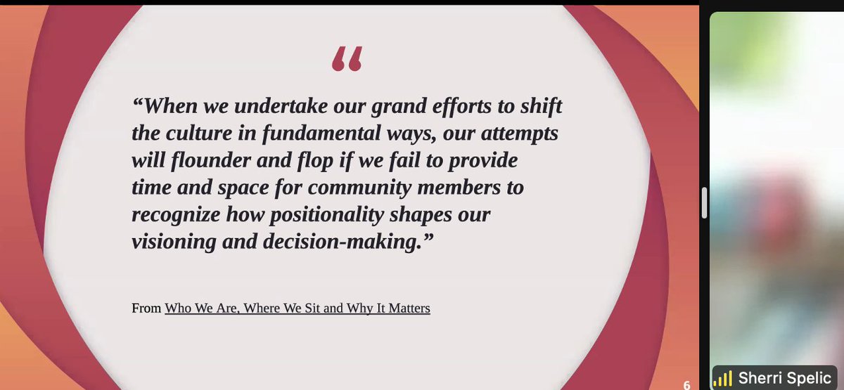 JoelJrLLABAN's tweet photo. Sherri Spelic @edifiedlistener provided space for us to pause, listen, tell stories; and guiding us to understand "who we are, where we sit, and why it matters." | Learning to Action Foundational - Self &amp; Systems @ISSCommunity #issedu #intELOC https://t.co/Ntwy892QGb