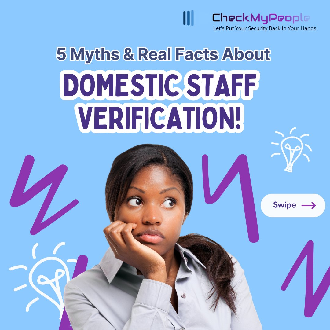 checkmypeople's tweet photo. Reality Check: Don't let myths cloud your judgment. CheckMyPeople is your ally in creating a secure and trustworthy home environment.

https://t.co/oVwy58Mvjk

.

.
#CheckMyPeople #TrustButVerify #CheckMyPeopleStories
#TrustedByCheckMyPeople #DomesticStaffVerification #HomeSafety https://t.co/6pjg8HigLo