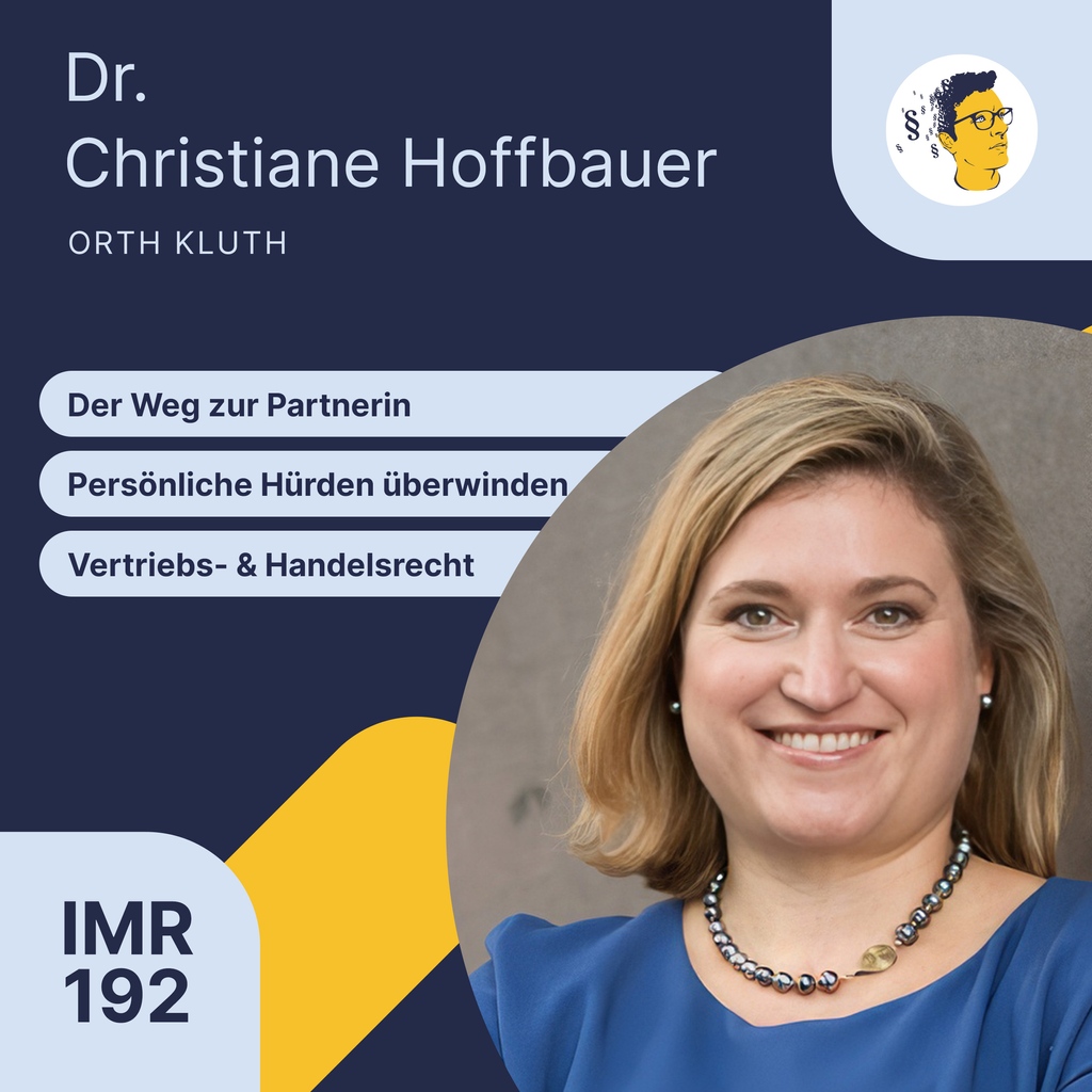 IMR_Podcast's tweet photo. Neue Episode online ⭐: "Der Weg zur Partnerin, Persönliche Hürden überwinden, Vertriebs- &amp; Handelsrecht" mit Dr. Christiane Hoffbauer. Viel Spaß!

▶️ https://t.co/PdMla0zaMi https://t.co/r5tTP1BMDJ