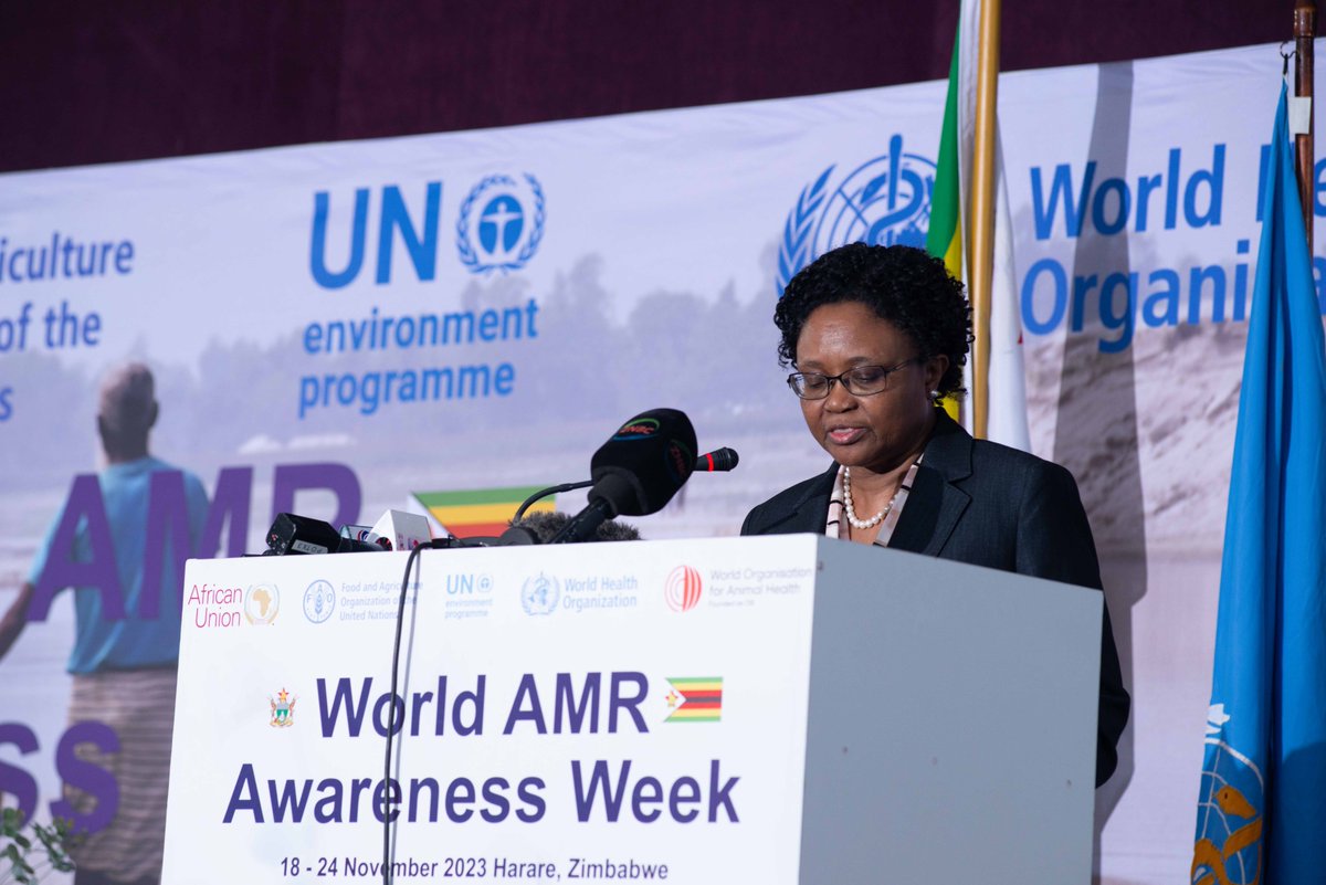 Lindiwe Makubalo (@makubalo) on Twitter photo Today, I had the honour of joining the commemoration of the 2023 Continental Antimicrobial Resistance (AMR) Awareness Week alongside the Government of Zimbabwe, Quadripartite partners <a href="/FAO/">Food and Agriculture Organization</a>, <a href="/UNEP/">UN Environment Programme</a>, <a href="/WHO/">World Health Organization (WHO)</a>, <a href="/WOAH/">World Organisation for Animal Health</a>, <a href="/AfricaCDC/">Africa CDC</a>, & <a href="/au_ibar/">AU-IBAR</a> in #Harare #Zimbabwe. Today, I had the honour of joining the commemoration of the 2023 Continental Antimicrobial Resistance (AMR) Awareness Week alongside the Government of Zimbabwe, Quadripartite partners <a href="/FAO/">Food and Agriculture Organization</a>, <a href="/UNEP/">UN Environment Programme</a>, <a href="/WHO/">World Health Organization (WHO)</a>, <a href="/WOAH/">World Organisation for Animal Health</a>, <a href="/AfricaCDC/">Africa CDC</a>, & <a href="/au_ibar/">AU-IBAR</a> in #Harare #Zimbabwe.