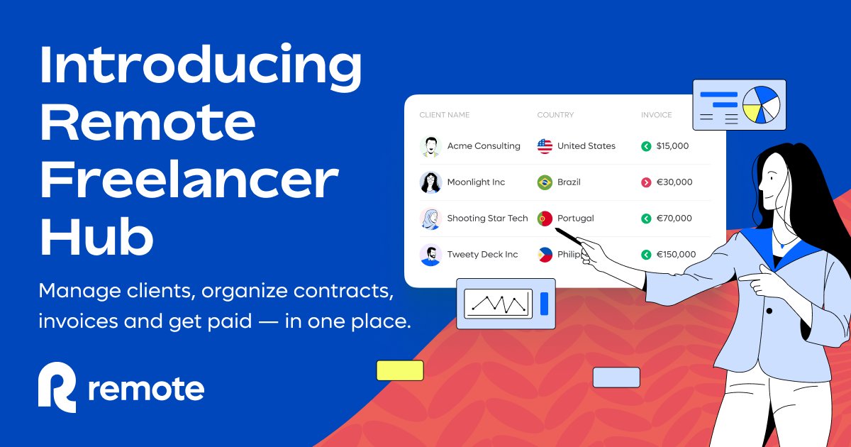 Exciting news! 🎉 Introducing Remote Freelancer Hub - your all-in-one solution for streamlining freelance operations. 

With Remote Freelancer Hub, you can now: 

💪 Stay on top of agreements efficiently 
🕒 Save time with automated invoicing 
💰 Get paid in your local currency